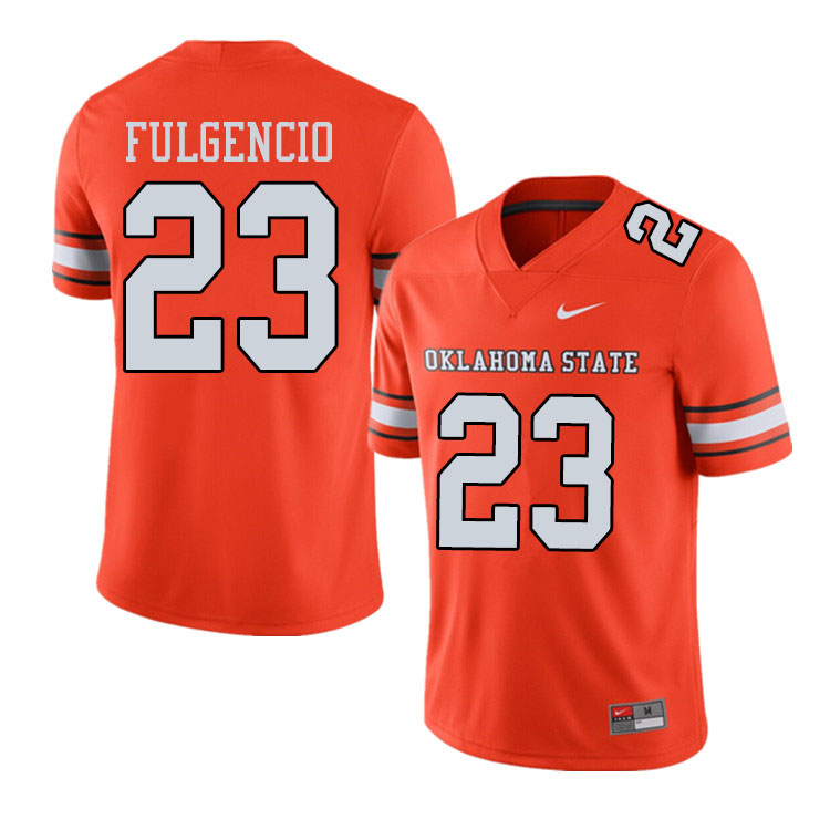 Men #23 Miguel Fulgencio Oklahoma State Cowboys College Football Jerseys Sale-Alternate Orange